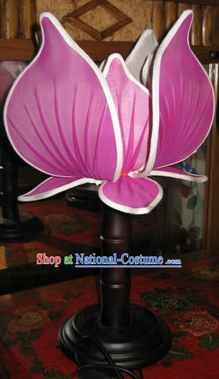 Ancient Chinese Palace Style Lotus Shape Desk Lamp