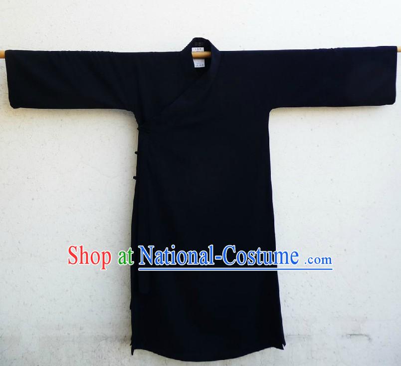 Chinese Classic Deep Blue Taoist Robe Clothing for Men