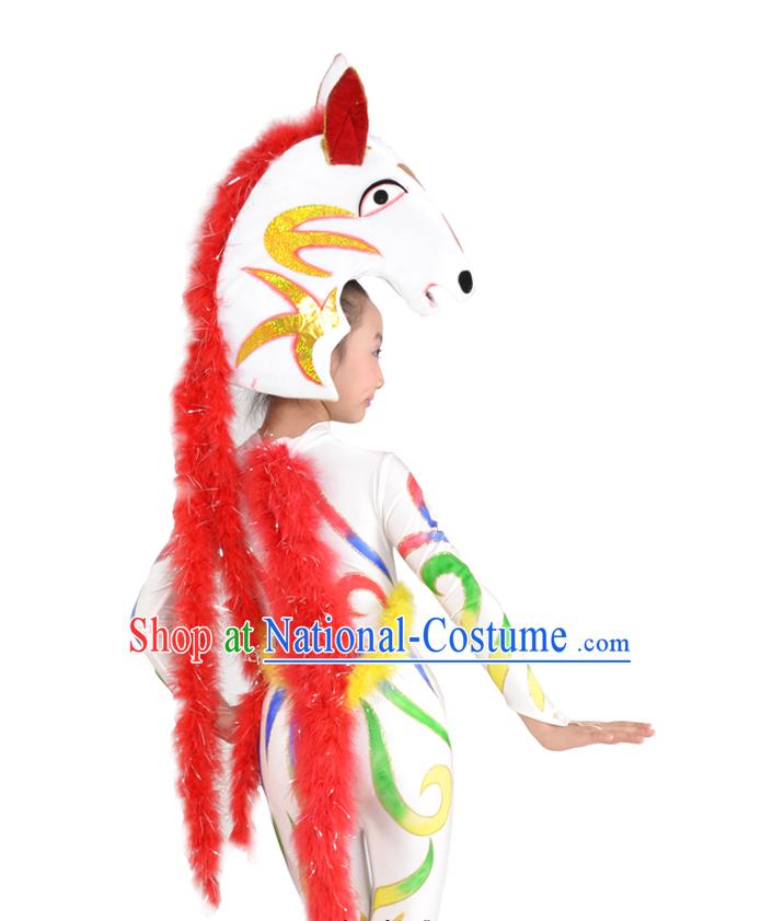 Chinese Horse Dance Costume and Head for Children