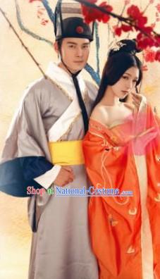 Ancient Chinese Swordsman Costumes and Beauty Costumes 2 Complete Sets