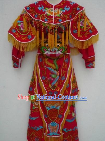 Chinese Classical Red Armor Costumes