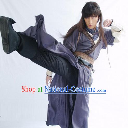 Ancient Chinese Swordsman Knight Costumes Complete Set