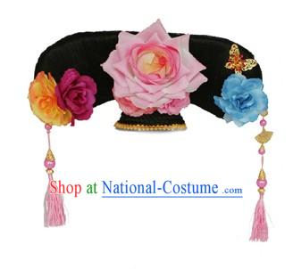 Traditional Chinese Qing Dynasty Palace Hat for Women