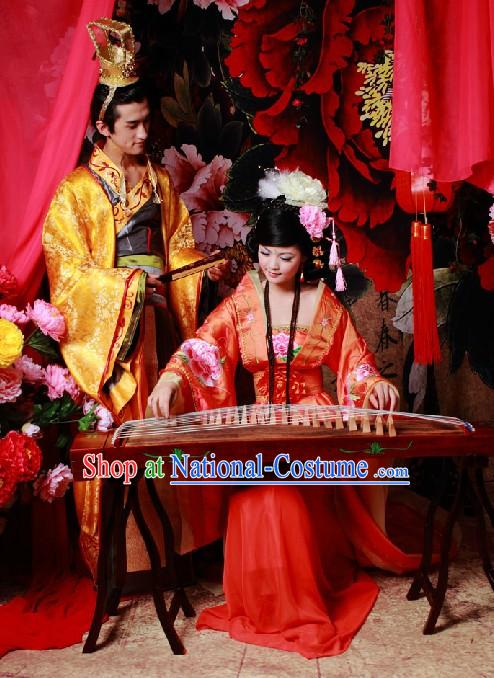 Ancient Chinese Lovers Clothing and Hat for Men and Women