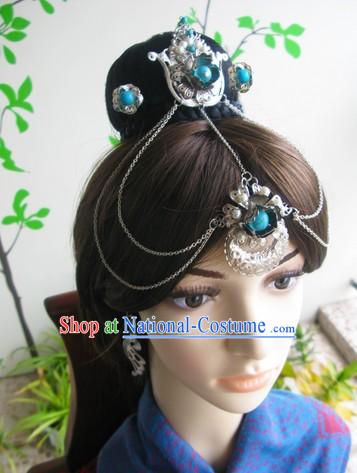 Ancient Chinese Fairy Lady Hair Accessories and Earrings