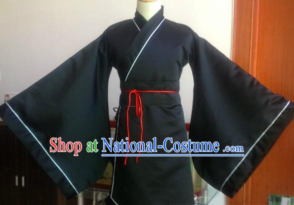 Ancient Chinese Black Dress Complete Set for Men