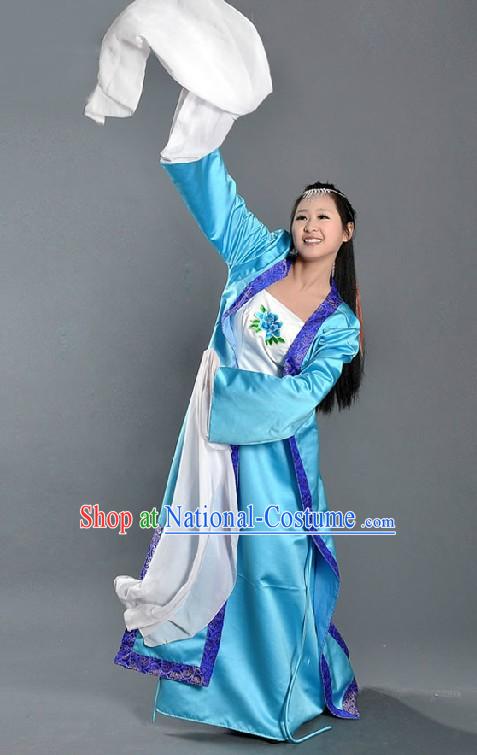 Ancient Chinese Long Water Sleeve Dance Costume