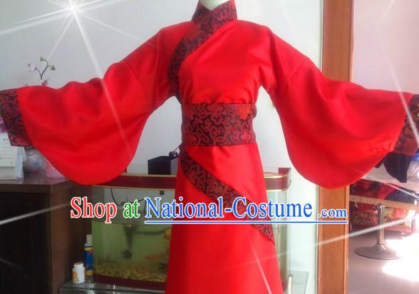 Ancient Chinese Red Gu Zhuang Clothing for Women