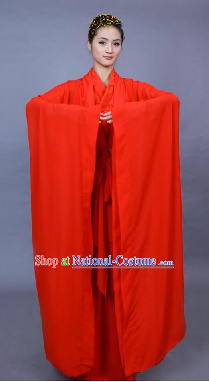 Ancient Chinese Red Hanfu Wedding Dress Complete Set for Brides