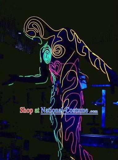 EL Wire Luminous Dance Costume Complete Set