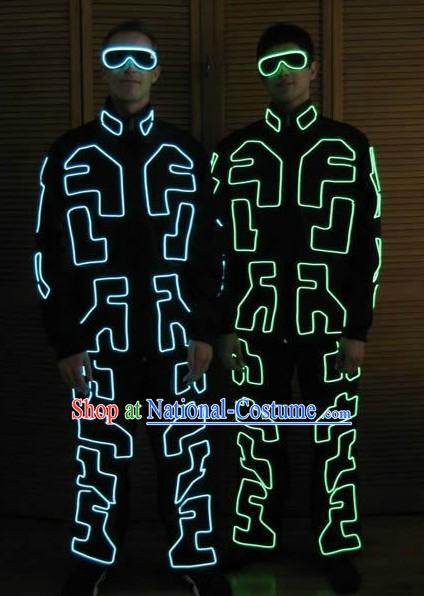 EL Cold Lights Luminous Dance Costumes Complete Set