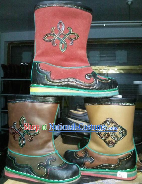 Handmade Classic Mongolian Cowhide Boots for Children