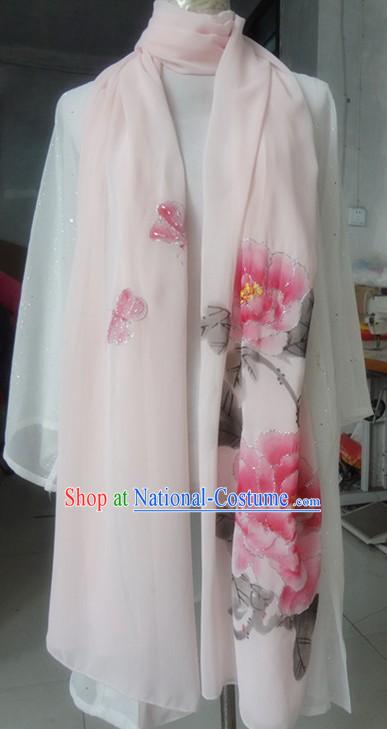 Chinese Classic Light Pink Kung Fu and Tai Chi Scarf for Women