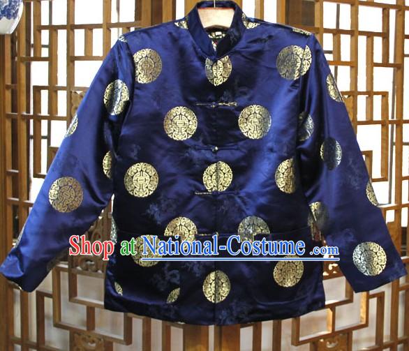 Traditional Chinese Blue Mandarin Blouse