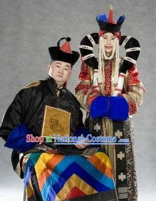 Traditional Chinese Mongolian Clothing and Hats for Men and Women