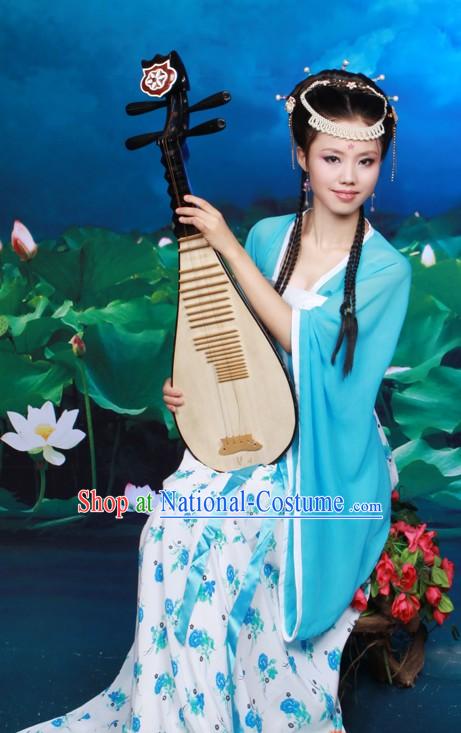 Traditional Chinese Musician Hanfu Clothes for Women