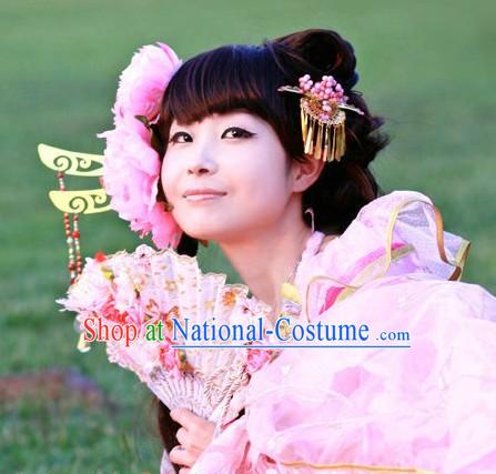 Ancient Chinese Pink Princess Headpiece Set for Women