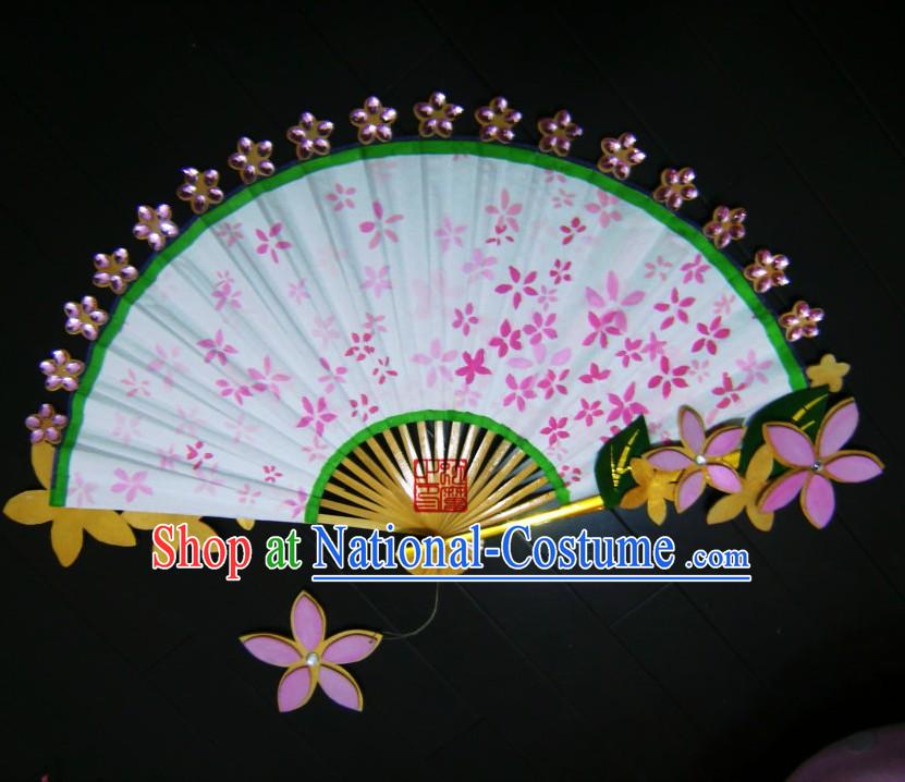 Ancient Chinese Princess Handmade Pink Flower Fan