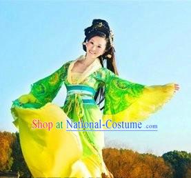 Ancient Chinese Guzhuang Character Huang Rong Costumes for Women