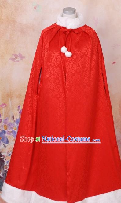 Ancient Chinese Red Princess Cape for Women