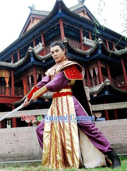 Ancient Chinese Swordsman Fighter Costumes Complete Set