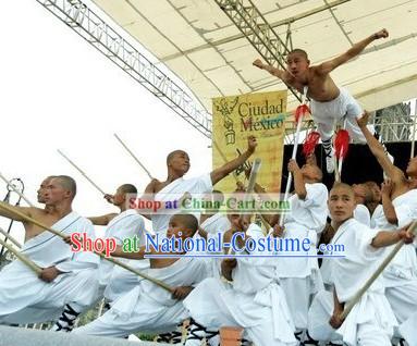 Chinese Shaolin Temple White Kung Fu Clothes for Men