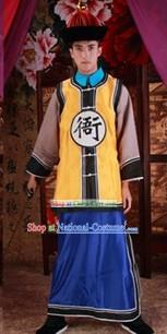 Ancient Chinese Policeman Costume and Hat for Men