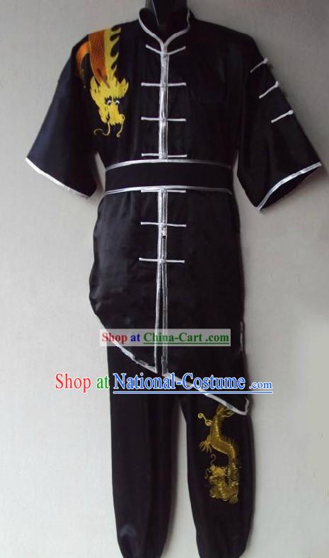 Traditional Shaolin Kung Fu Black Dragon Uniform for Men