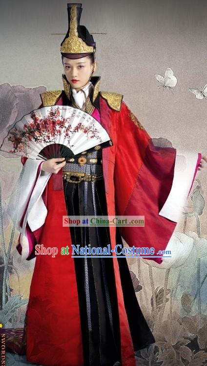 Invincible Eastern Dong Fang Bu Bai Costumes and Hat Complete Set