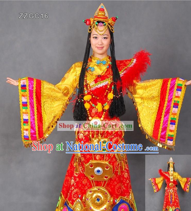 Chinese Tibetan Clothing and Hair Accessories for Women