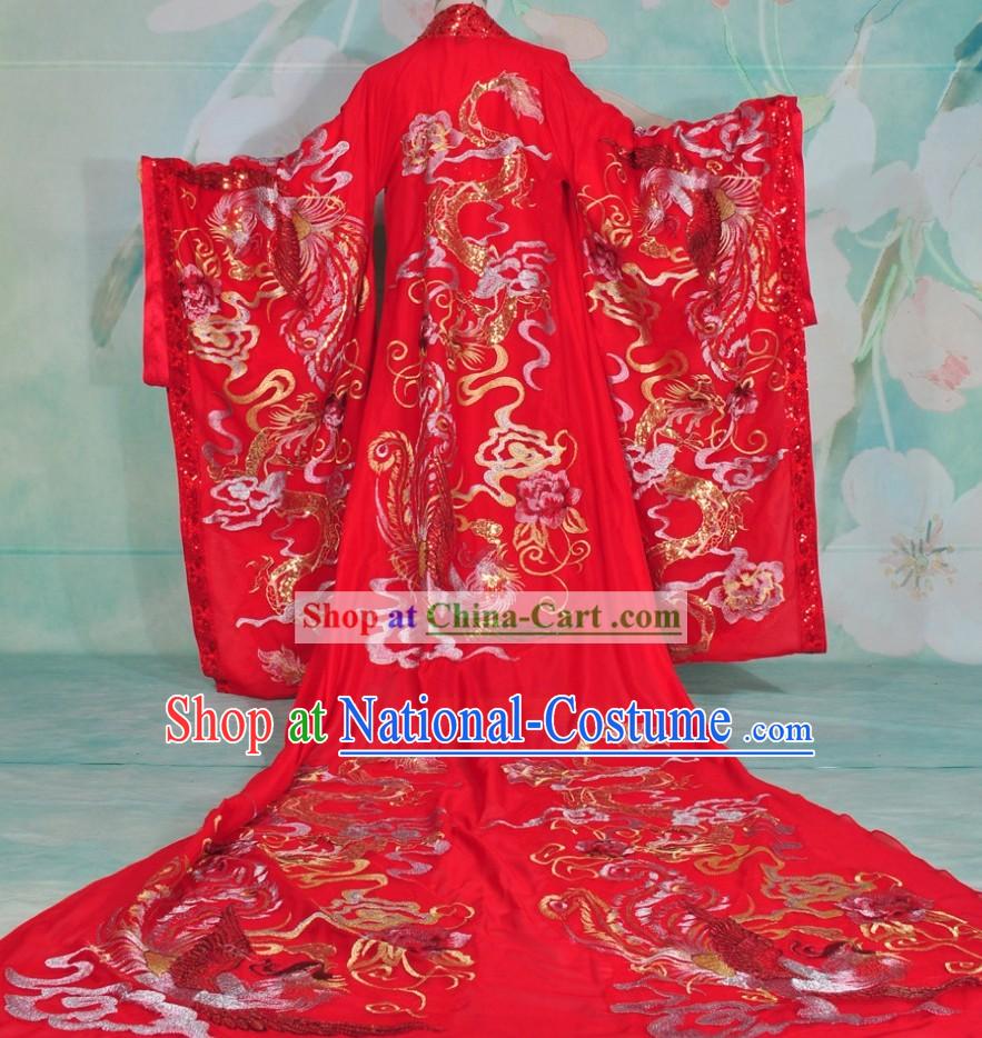 Ancient Chinese Embroidered Dragon Bridegroom Wedding Dress Complete Set