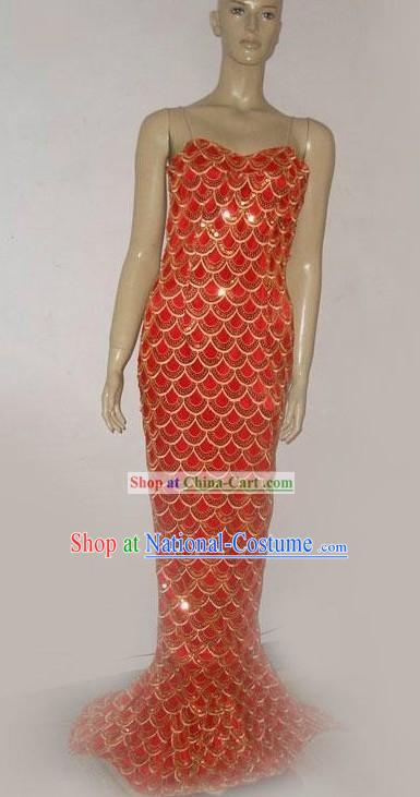 Chinese Mermaid Dance Costumes for Women