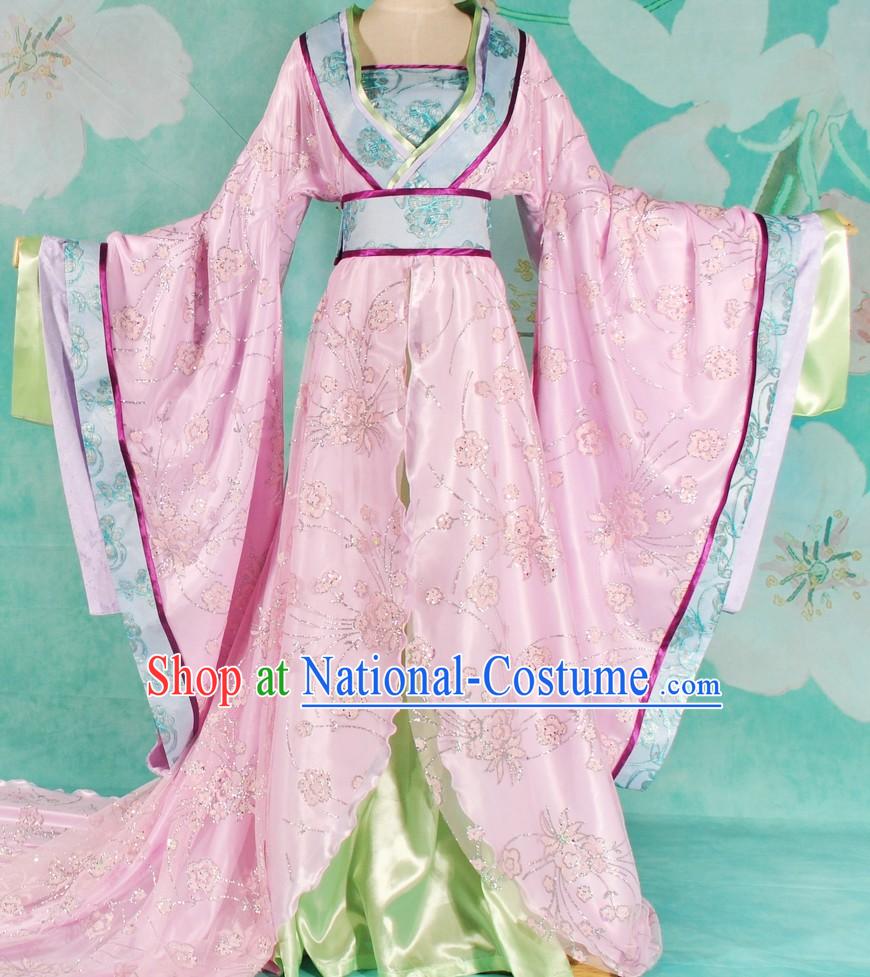 Ancient Chinese Imperial Palace Princess Long Tail Clothing for Women