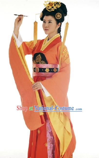 Ancient Chinese Female Prime Minister Costumes and Headpiece for Women