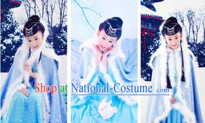 Ancient Chinese Winter Cape and Inside Clothes for Kids