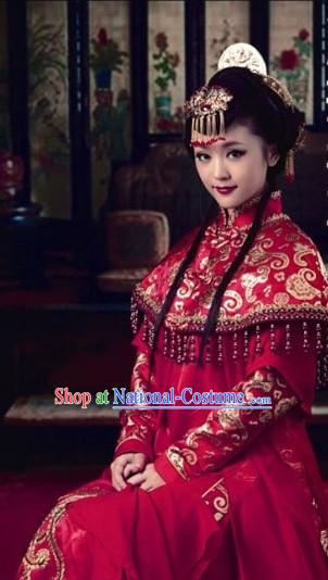 Chinese Classical Red Wedding Dress for Brides