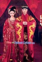 Chinese Classic Wedding Dresses Two Complete Sets for Wedding Couple