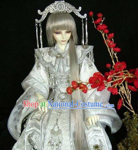 Ancient Chinese SD Prince Costume and Headpiece for Men