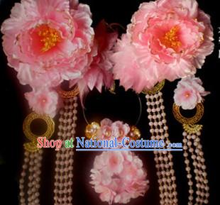 Ancient Chinese Tang Dynasty Princess Handmade Hair Accessories and Earrings