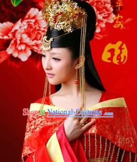 Ancient Chinese Bride Wedding Phoenix Hair Accessories Complete Set for Women