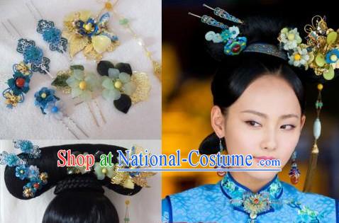 Qing Dynasty Princess Handmade Hair Accessories and Hairpins