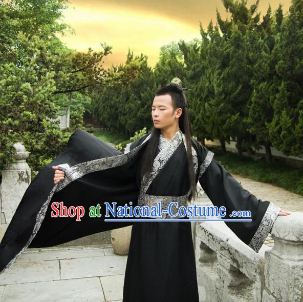 Ancient Chinese Black Hanfu Costumes for Men