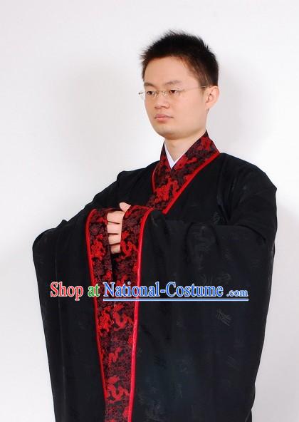 Han Dynasty Black Ceremonial Clothes for Men