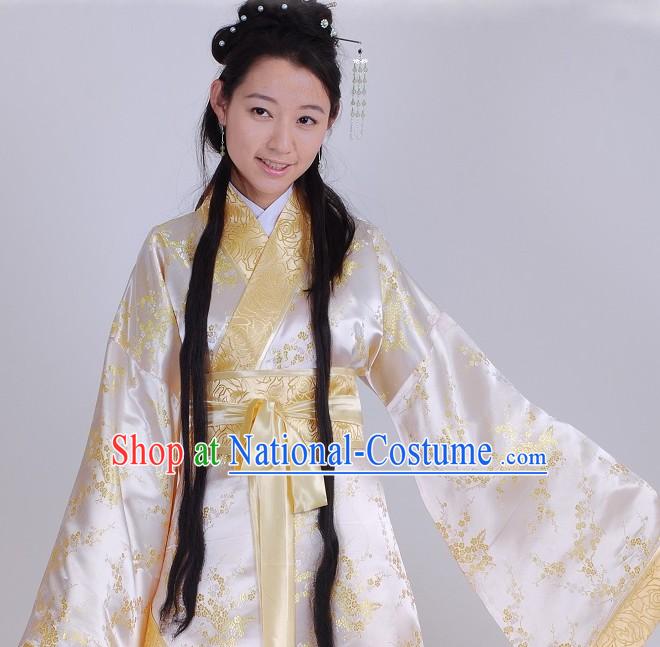 Ancient Chinese Han Dynasty Plum Blossom Royal Lady Clothing for Women