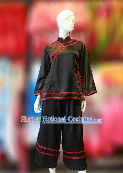 Traditional Chinese Black Dance Costumes for Women