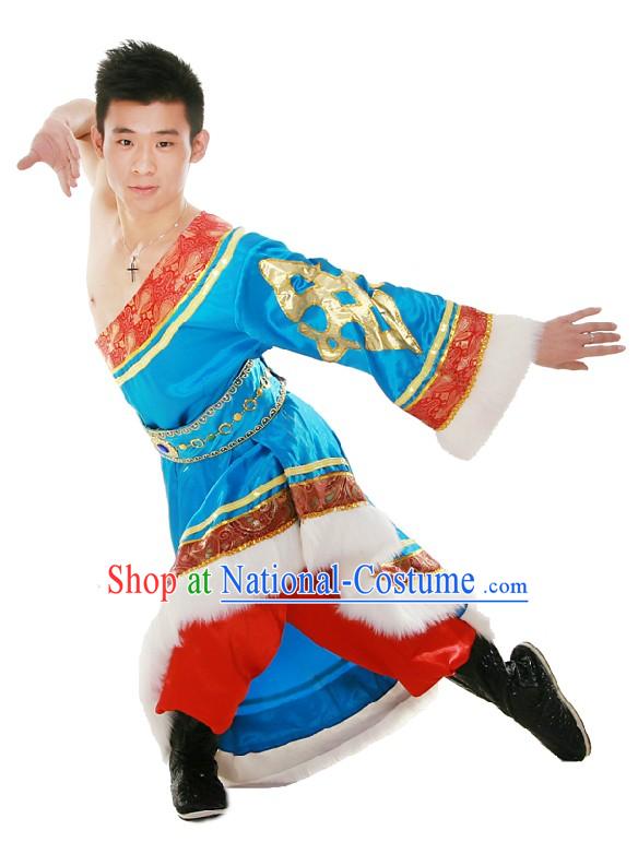 Chinese Classical Tibetan Dancing Costumes for Men