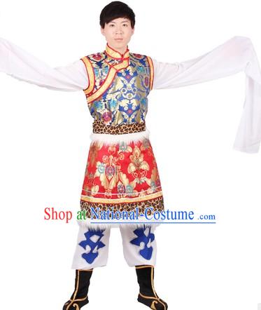 Chinese Classical Tibetan Dance Clothing for Men