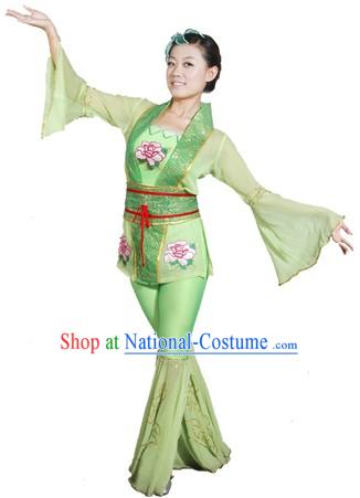 Chinese Classical Dance Costume and Head Piece for Women