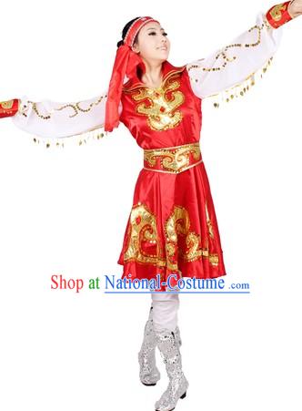 Traditional Chinese Female Mongolian Costumes for Women