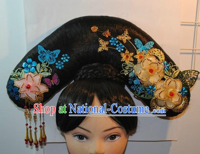 Qing Dynasty Princess Wig and Headpiece for Women